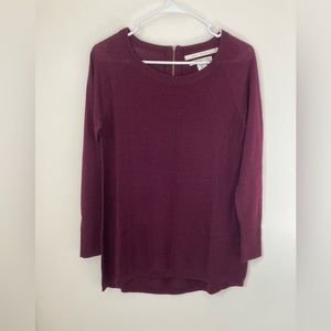 🆕 NWOT, Max Studio, Burgundy, Size S, Extrafine Merino Wool Sweater, (Women’s)